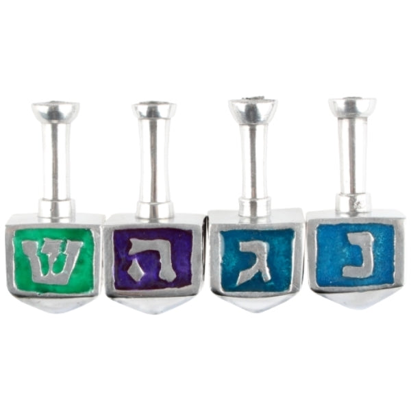 Chanukah Dreidel: Aluminium With Enamel