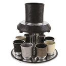 Kiddush Cup & Fountain: 8 Mini Cups Aluminum