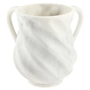 Wash Cup: Polyresin - Wave White Marble
