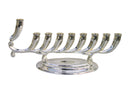 Chanukah Candle Menorah: Nickel Plated Kinetic