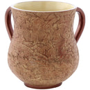 Wash Cup: Polyresin - Crickle Design - Brown