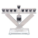 Chanukah Oil Menorah: Crystal Dreidle Chips - 11"