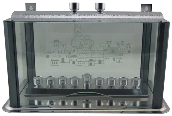 Chanukah Menorah & Box: Migdal Dovid Design