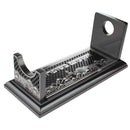 Shofar Stand: Wood With Jerusalem Print - Brown