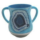 Wash Cup: Aluminum Agate Design - Blue