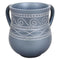 Wash Cup: Polyresin Blue With White Swirl Design