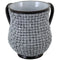 Wash Cup: Polyresin - Woven Design - Grey