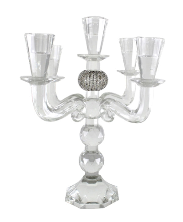 Candelabra: 5 Branch - Crystal Diamond Design