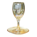 Kiddush Cup & Tray: Glass - Gold