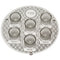 Seder Plate: Glass With Cups And Diamond Design - 14"