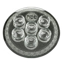 Seder Plate: Mirror And Glass With Shattered Crystals Design