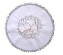Matzah Cover: Kiddush Design - White