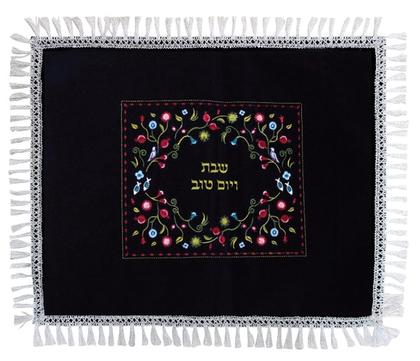 Challah Cover: Velvet - Black