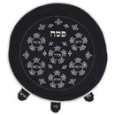 Matzah Cover: Velvet Seder Plate Design - Black