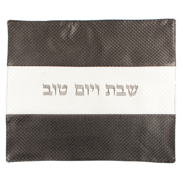 Challah Cover: Faux Leather Grid Texture