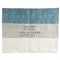 Challah Cover: Leather-Like Stripe Design - Turquoise, Grey & White