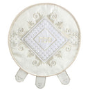 Matzah Cover: 3 Pockets & Tabs - White