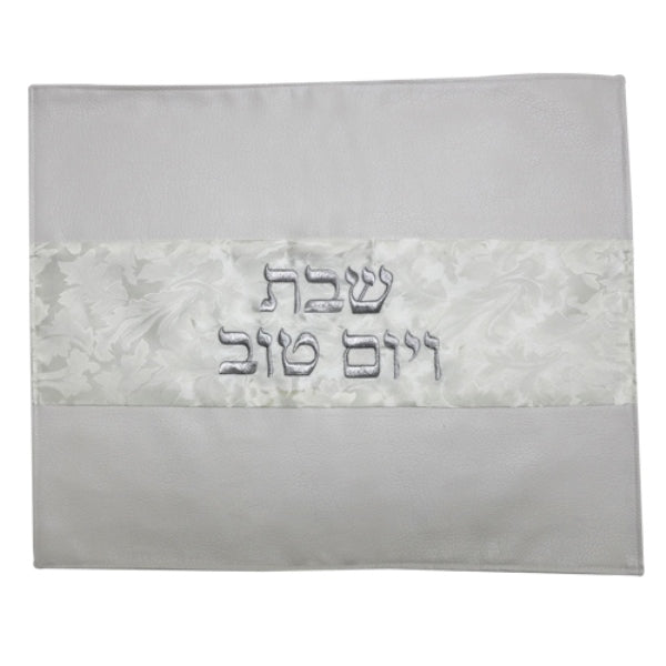 Challah Cover: Faux Leather Grey