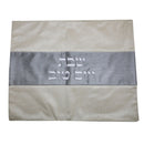 Challah Cover: Faux Leather Ivory & Grey Stripe