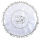 Matzah Cover: Satin With Embroidery Circle Swirl Design