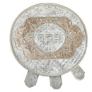 Matzah Cover: Luxury Velvet Quilted - White & Beige