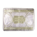 Pesach Pillowcase: Luxury Satin Quilted With Stones - White & Beige
