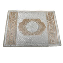Pesach Pillowcase: Luxury Velvet With Stones - White & Beige