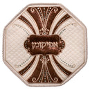 Pesach Set: Brocade And Velvet With Stones - Brown And Off White (Set of 4)