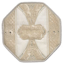 Pesach Set: Brocade And Velvet With Stones - Brown And Off White