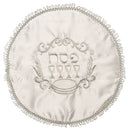 Matzah Cover: Silver Embroidery Cups Design