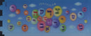 Tzedakah Box Craft: Plastic - Alef Bais 3D Balloons Design - Blue