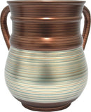Wash Cup: Polyresin - Multi Color Stripe Design