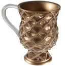Wash Cup: Polyresin - Gold Diamond Texture