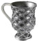 Wash Cup: Polyresin - Silver Diamond Texture
