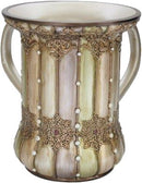 Wash Cup: Polyresin - Pearl Stripes Design