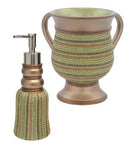 Wash Cup & Soap Dispenser: Polyresin - Multicolor