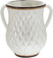 Wash Cup: Polyresin - Quilted Design - Ivory