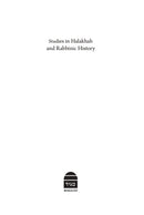 Studies in Halakha and Rabbinic History