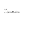 Studies in Halakha and Rabbinic History
