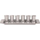 Shot Glasses & Tray: Set of 6 - Anodized Aluminum