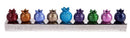 Chanukah Menorah: Pomegranate Cups - Multicolor