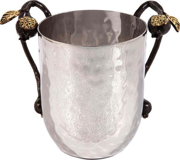 Washing Cup: Emnauel Hammered with Pomegranate Branches