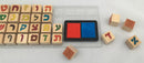 Alef - Bais Stamp Set: 30 Stamps - Red & Blue