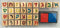 Alef - Bais Stamp Set: 30 Stamps - Red & Blue