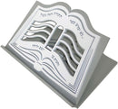 Shtender Tabletop: Wood Sefer Design - Grey & White