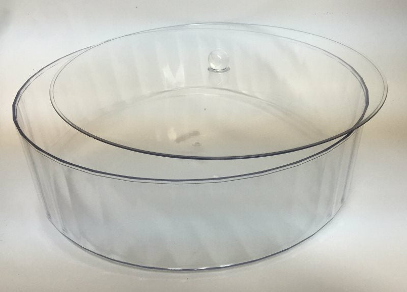 Matzah Box: Lucite - Round