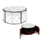 Seder Plate: 3 Tier - Wood & Glass Mirror