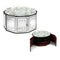 Seder Plate: 3 Tier - Wood & Glass Mirror