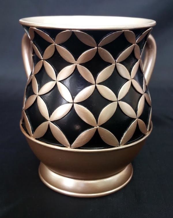 Wash Cup: Lucite Diamonds In Circles - Copper