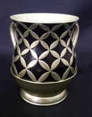 Wash Cup: Lucite Diamonds In Circles - Gold